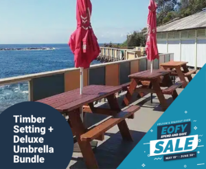 Classic Timber Setting and Deluxe Umbrella Bundle
